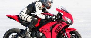 Rekord prędkości Leslie Porterfield na CBR1000RR!